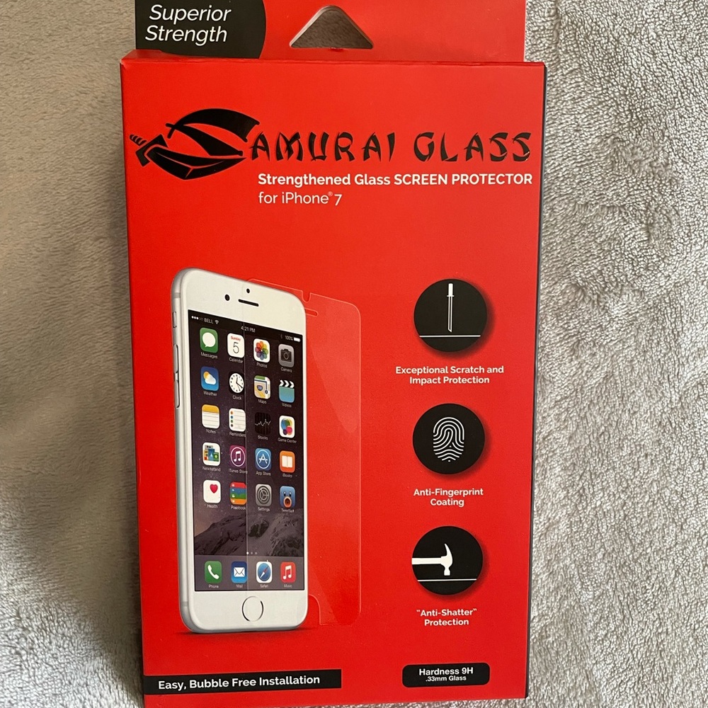 NIB Samurai Glass IPhone 7 Screen Protector